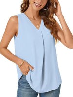 Full Size V-Neck Sleeveless Tank Top Plus Size