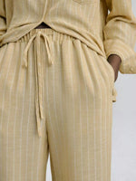 Striped Button Up Shirt and Pants Set