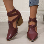 Point Toe Block Heels Pumps
