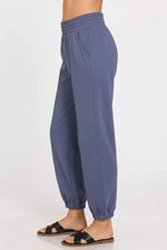 Zenana Scuba Elastic Waist Joggers with pockets