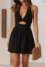 Cutout Halter Neck Mini Dress