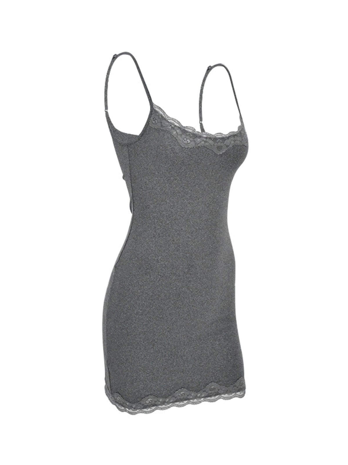 Lace Trim Bodycon Mini Dress