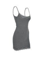 Lace Trim Bodycon Mini Dress