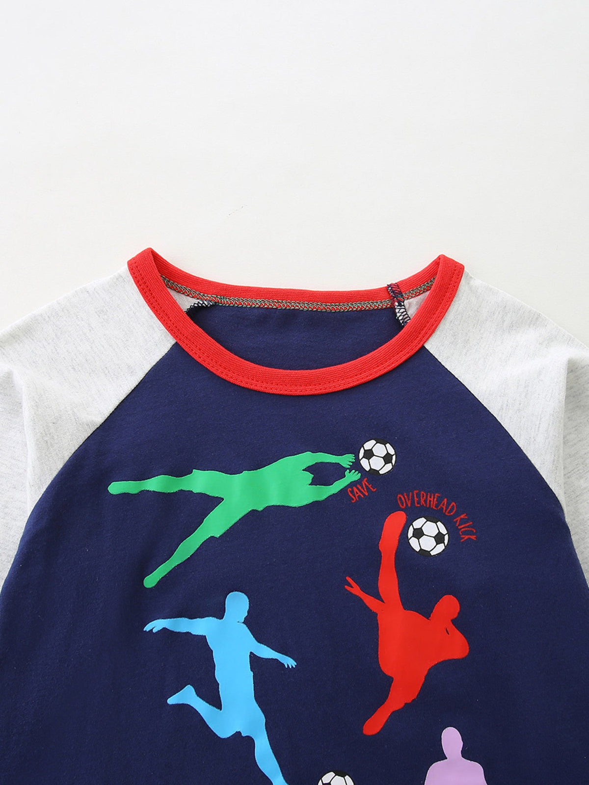 Children's Soccer Player Graphic Long Sleeve T-Shirt