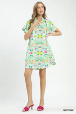 Umgee Abstract Floral Shift Dress