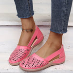 Cutout Round Toe Slip-Ons