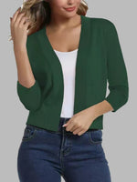Viscose Blend Open Front Cardigan
