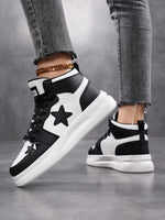 Star Pattern Lace Up Sneakers