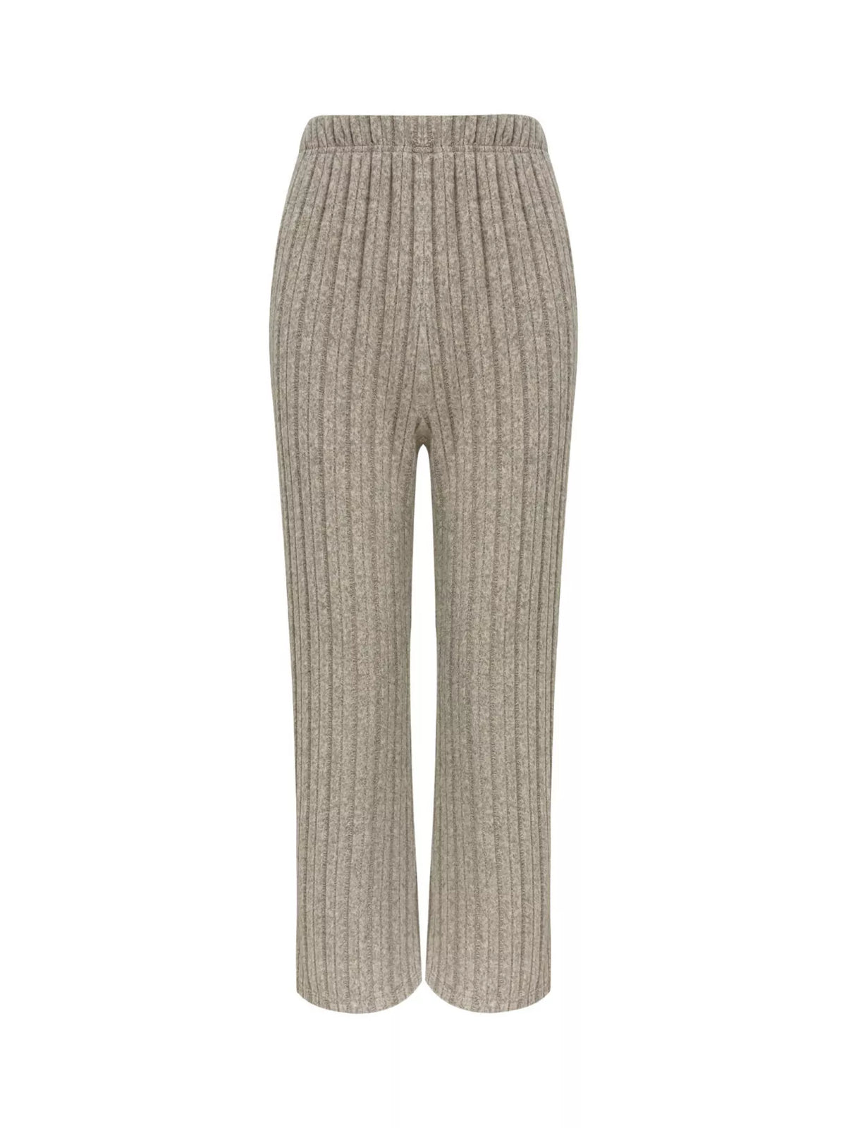 Plus Size Ribbed Knit Button-Front Top and Pants Set
