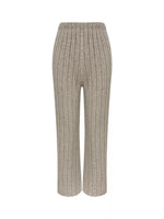 Plus Size Ribbed Knit Button-Front Top and Pants Set