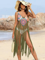 Fringe Spaghetti Strap Cover-Up