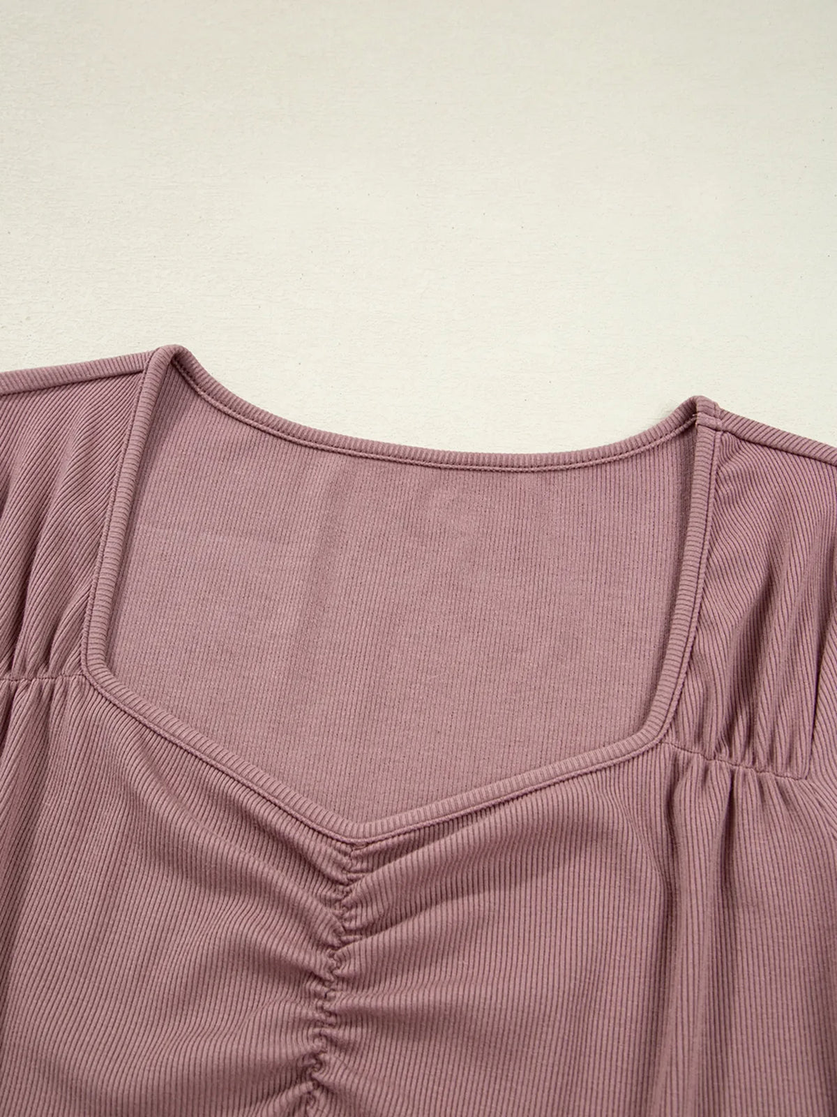 Ruched Front Long Sleeve T-Shirt