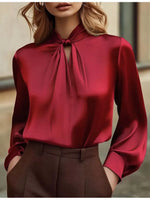 Satin Cutout Front Blouse