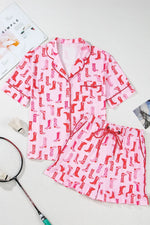 Cowgirl Boots Printed Shirt and Shorts Set