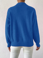 Mock Neck Dropped Shoulder Sweater