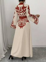 Printed Tie Waist Maxi Dress