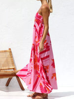 Printed Spaghetti Strap Maxi Dress