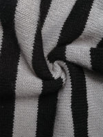 Striped Button Front Long Sleeve Sweater