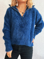 Cozy Fuzzy Half-Zip Sweater