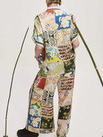 Printed Button Up Shirt and Pants Set