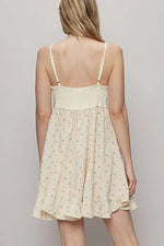 POL Ruffled Hem Floral Print Cami Mini Dress