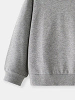 Children's Casual Solid Color Crew Neck Sweatshirt