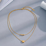 18K Gold-Plated Double Layered Necklace