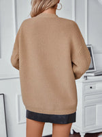 Textured Knit Open Front Cardigan