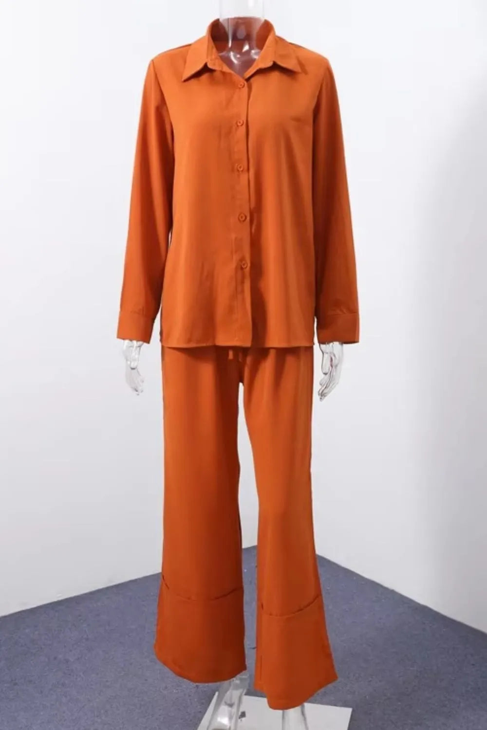 Button Down Shirt and Drawstring Pants