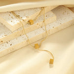 18K Gold-Plated Double Layered Geometric Necklace