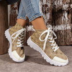 Lace Up Round Toe Sneakers