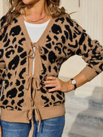 Leopard Tie-Front Cardigan