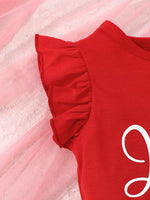 Children's Strawberry Print Ruffle Sleeve Top and Shorts Set
