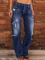 Distressed Loose Fit Jeans