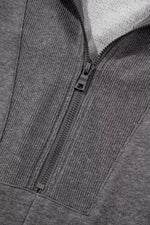 Zip Front Long Sleeve Sweatshirt Dress