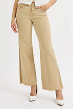RISEN Full Size Raw Hem Wide Leg Jeans Plus Size