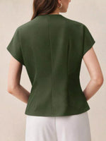 Wrap-Front One Button Shirt