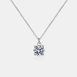 1 Carat Moissanite 925 Sterling Silver Necklace