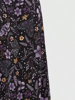 Floral Print Flowy Midi Skirt