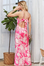 ADORA Print Spaghetti Strap Maxi Dress