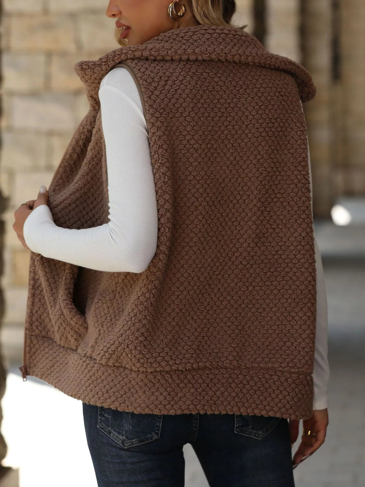 Zip-Up Vest Coat