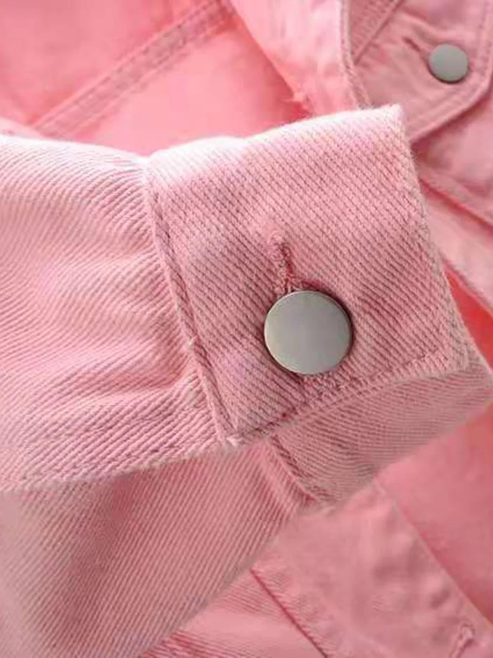 Full Size CroppedDenim Jacket Plus Size