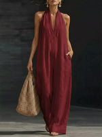 Halter Neck Wide-Leg Jumpsuit
