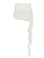 Ruffled Asymmetrical Mini Skirt