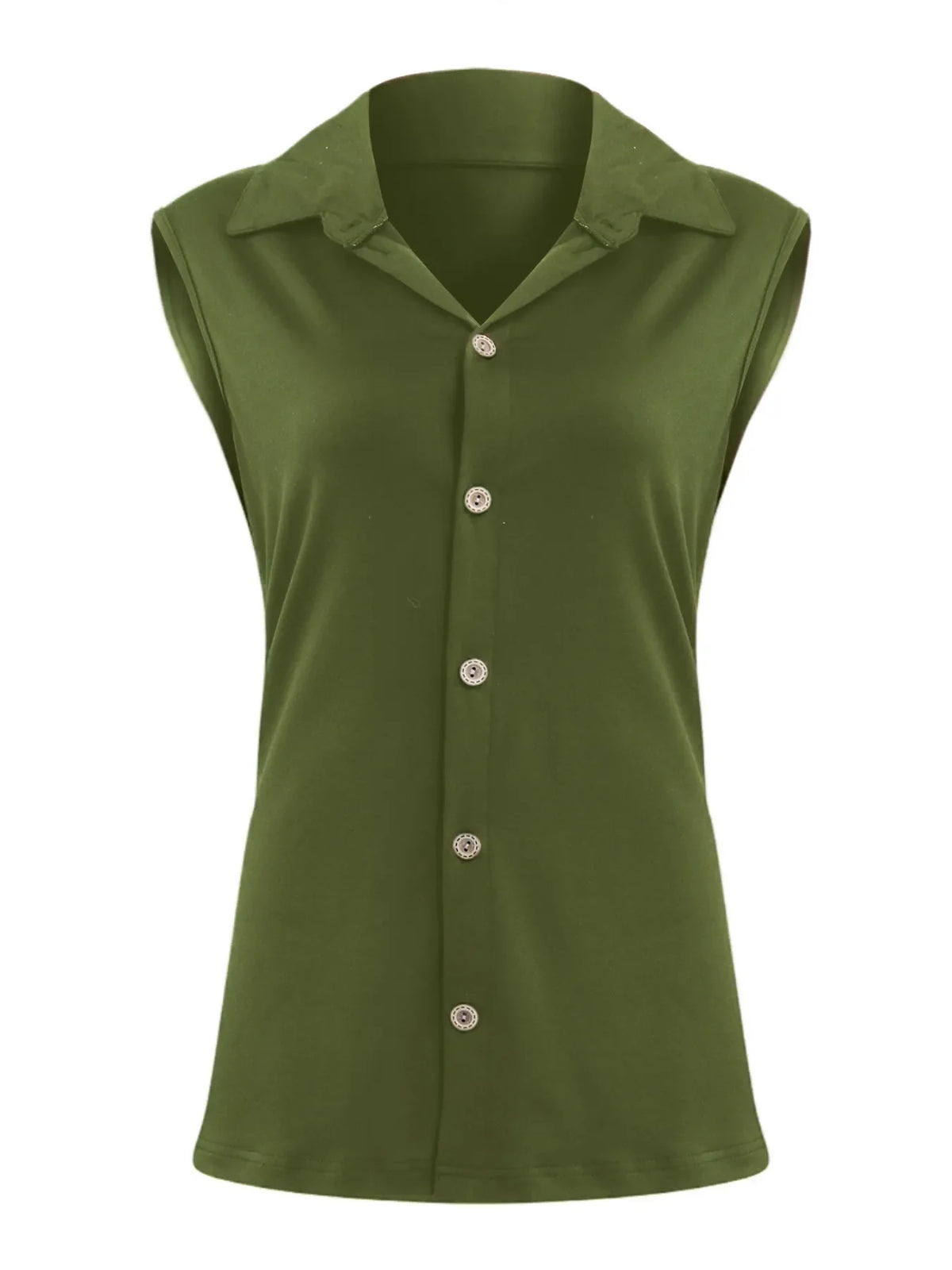 Button Down Sleeveless Top