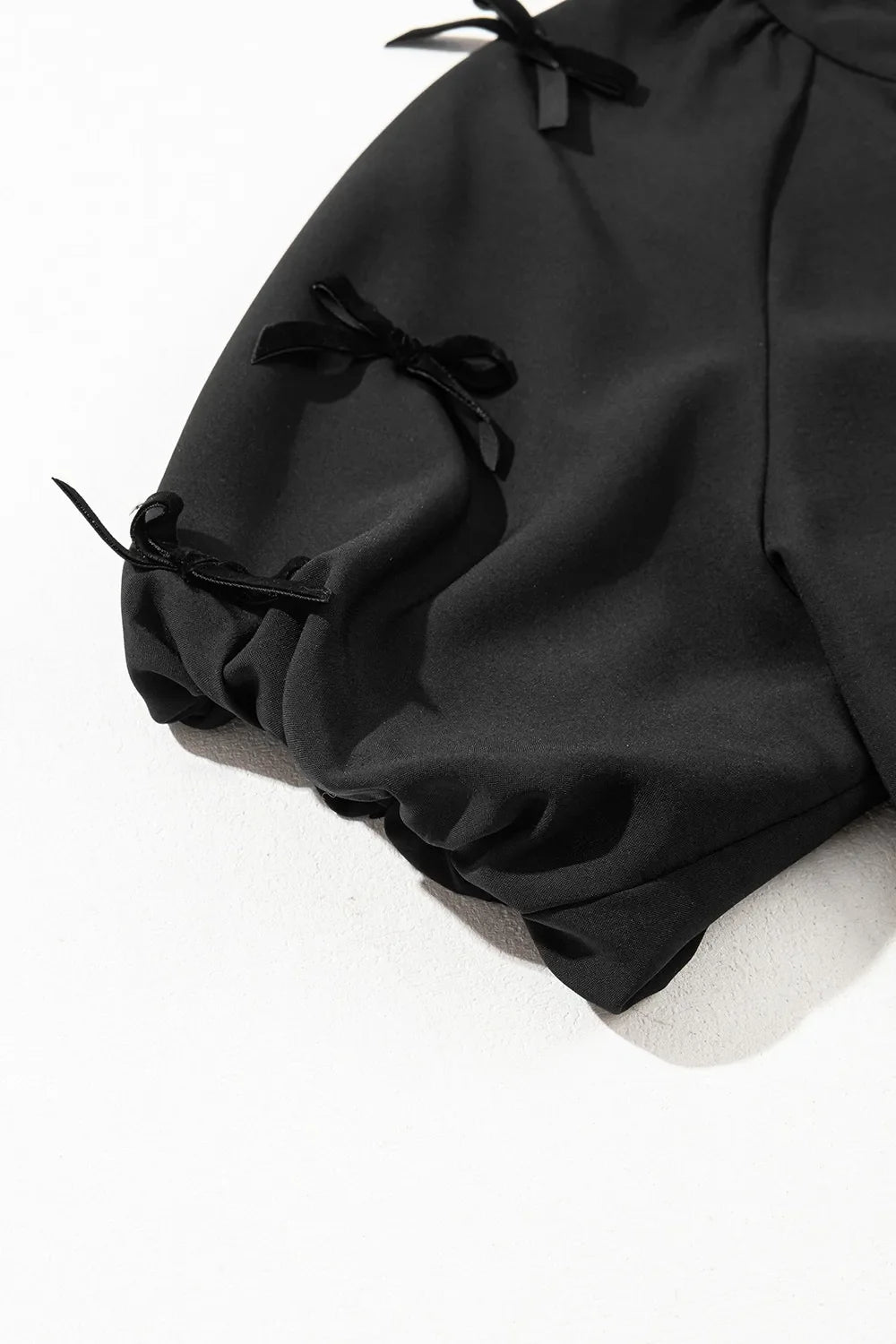 Bow Decor Puff Sleeve Blouse