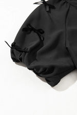Bow Decor Puff Sleeve Blouse