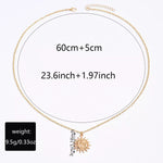 18K Gold-Plated Sunburst Pendant Necklace