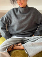 Mock Neck Dropped Shoulder Sweater