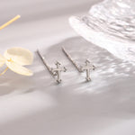 925 Sterling Silver Cross Earrings